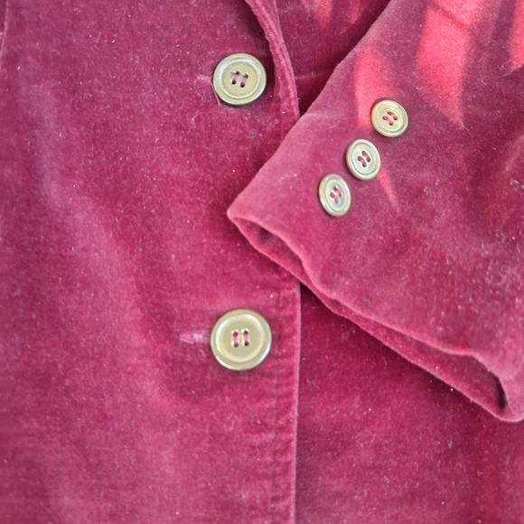 Vintage Dimension V red velvet jacket blazer size 14 - Picture 3 of 9